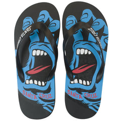 Santa Cruz Screaming Hand Flip Flops - Black - Men's Sandals