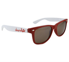 Chocolate Chunk Basic Sunglasses - Red/White