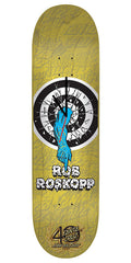 Santa Cruz 40th Anniversary Rob Roskopp Skateboard Deck Clock - Yellow