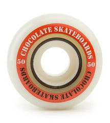 Chocolate Finish Line Skateboard Wheels 50mm - White (Set of 4)