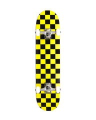Skate America Blank Complete Skateboard - 7.75 - Black/Yellow Checker