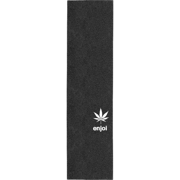 Enjoi Weed Leaf Die Cut Grip 9in x 33in Skateboard Griptape - Black (1 Shee...