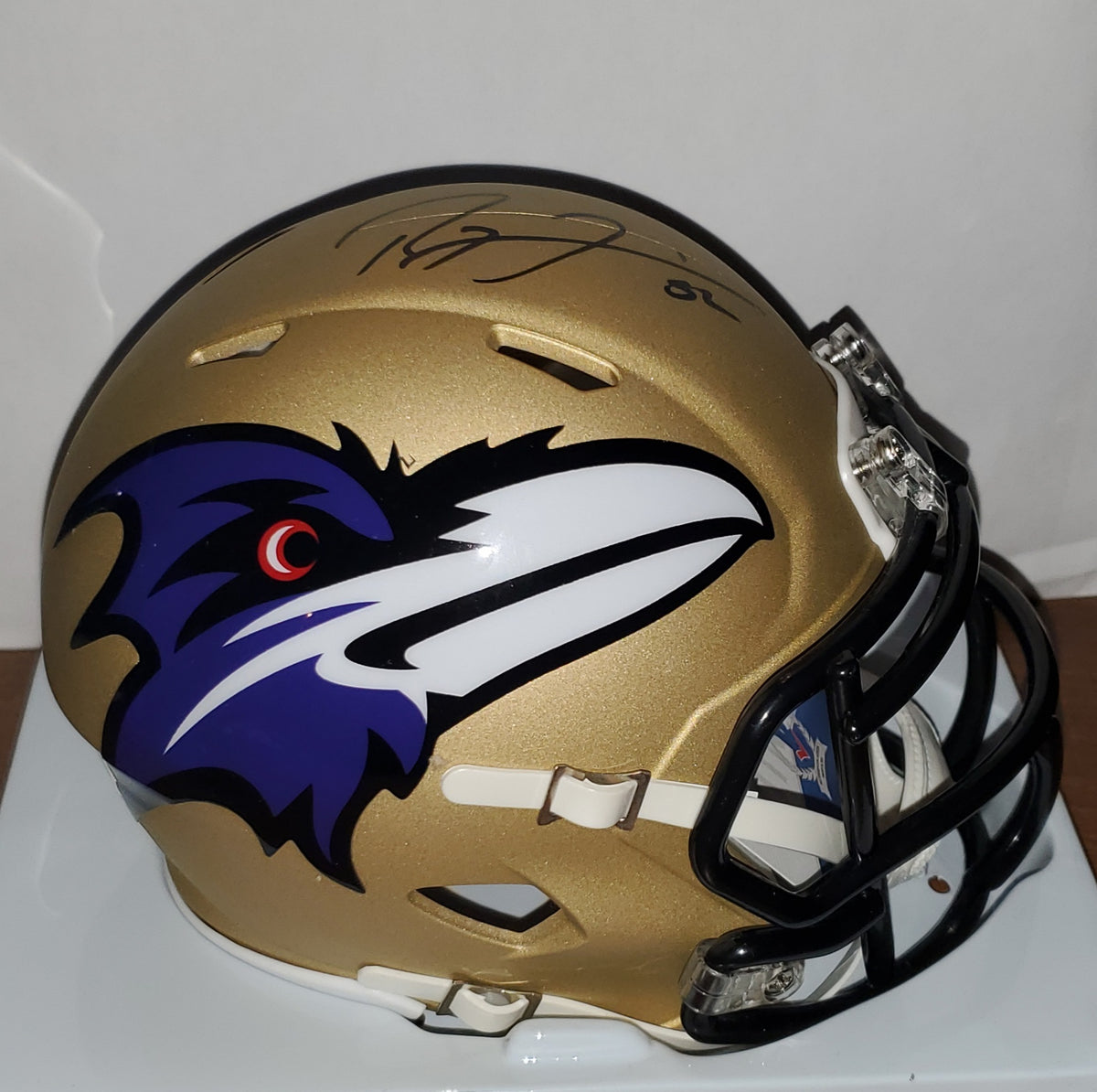 ravens gold helmet