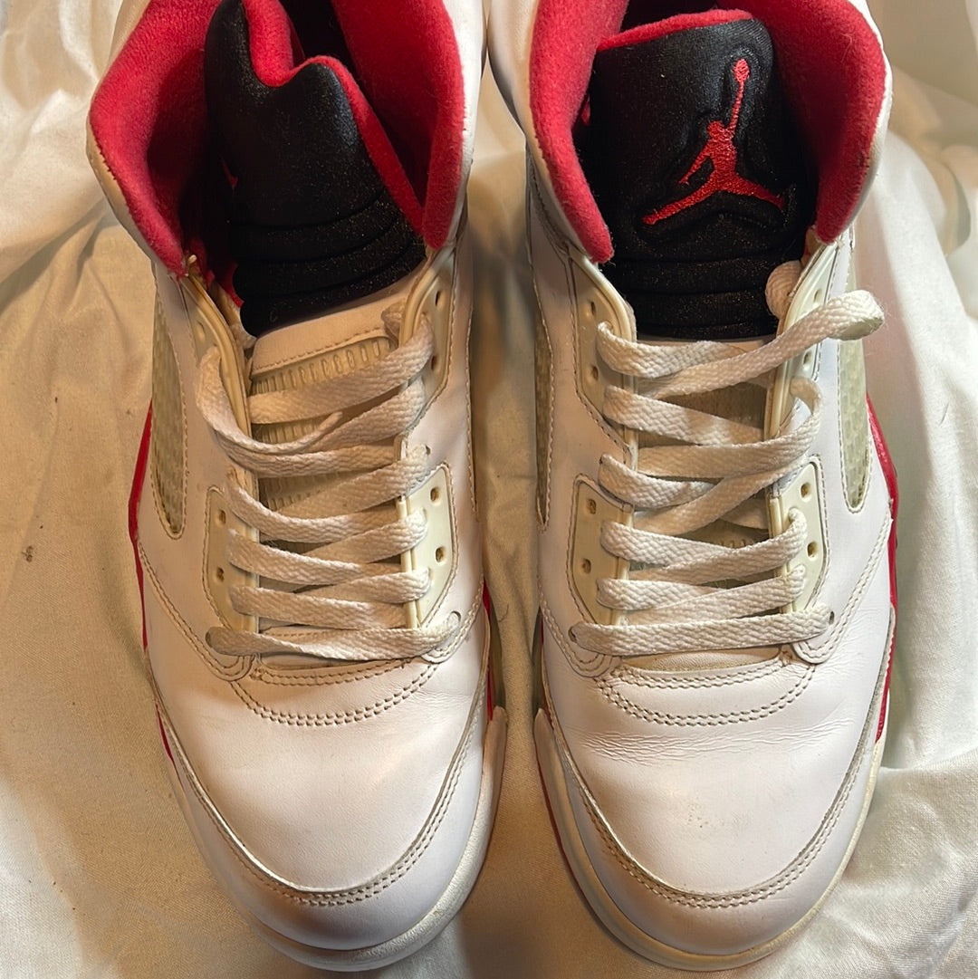 Nike Air Jordan 5 Retro Fire Red 2013 white red 136027 120