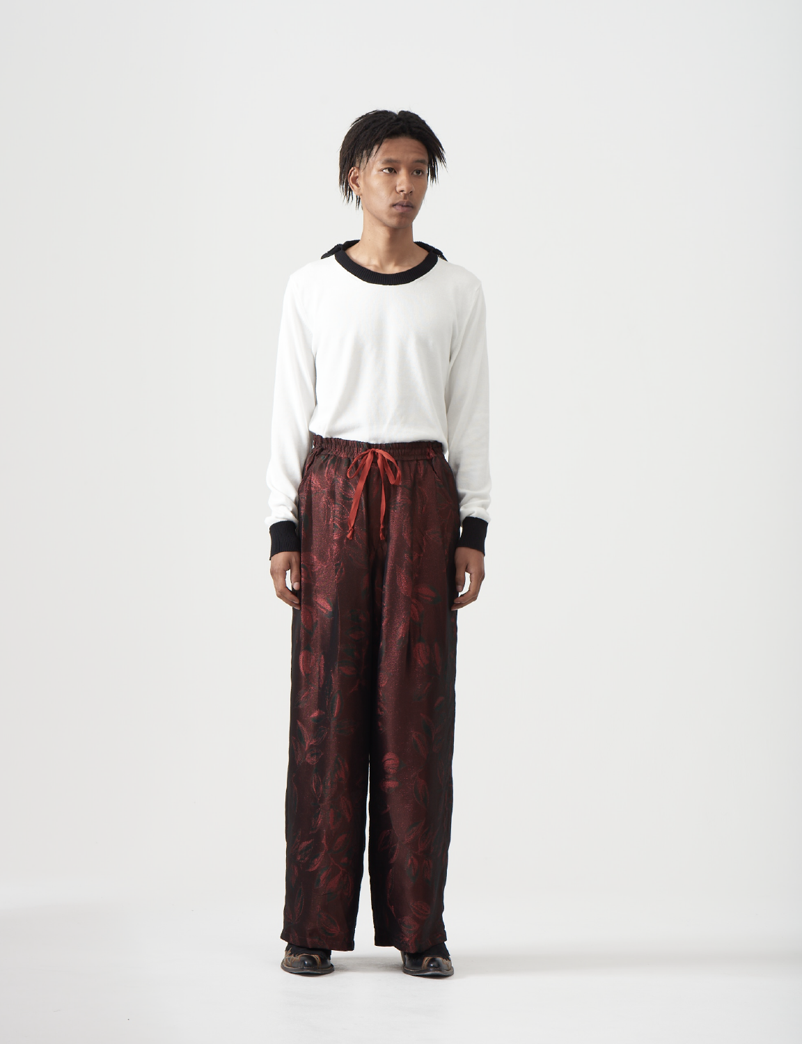 BED J.W. FORD JACQUARD WIDE TROUSERS | eclipseseal.com