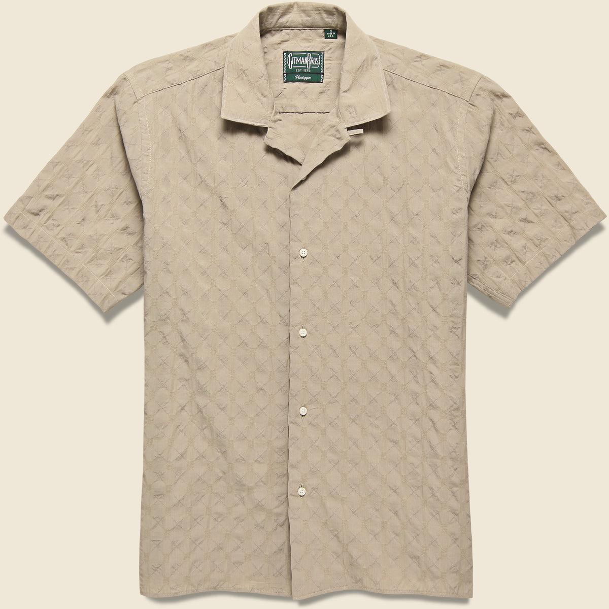 Japanese Ripple Jacquard Shirt - Tan