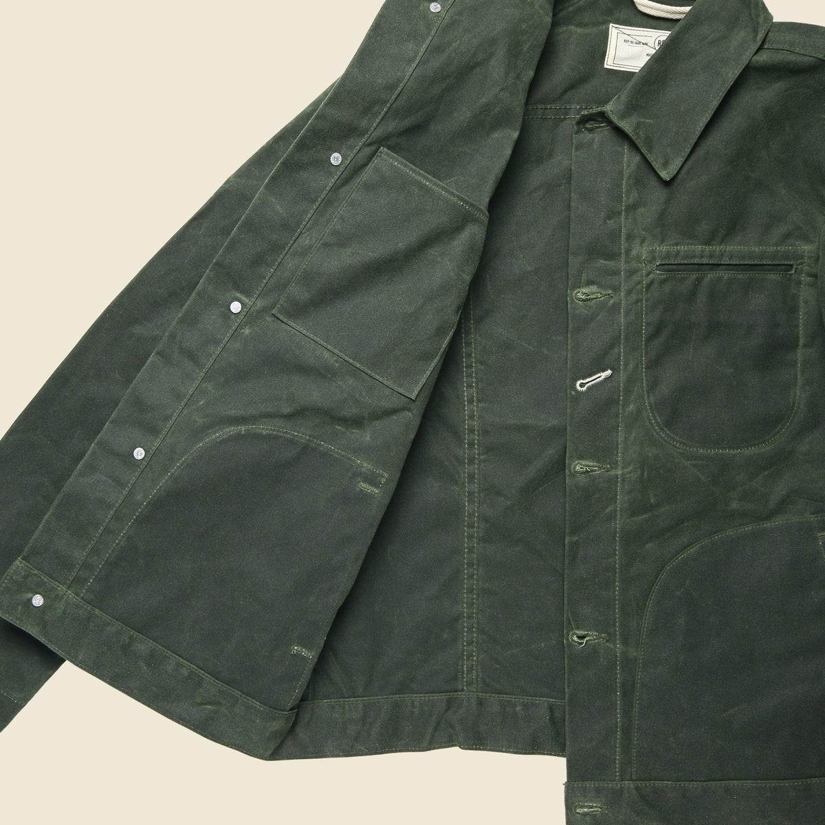 Supply Jacket - Waxed Olive Ridgeline