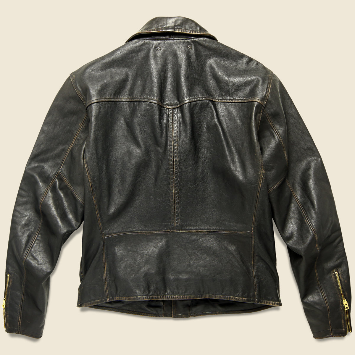 rrl slim fit leather jacket