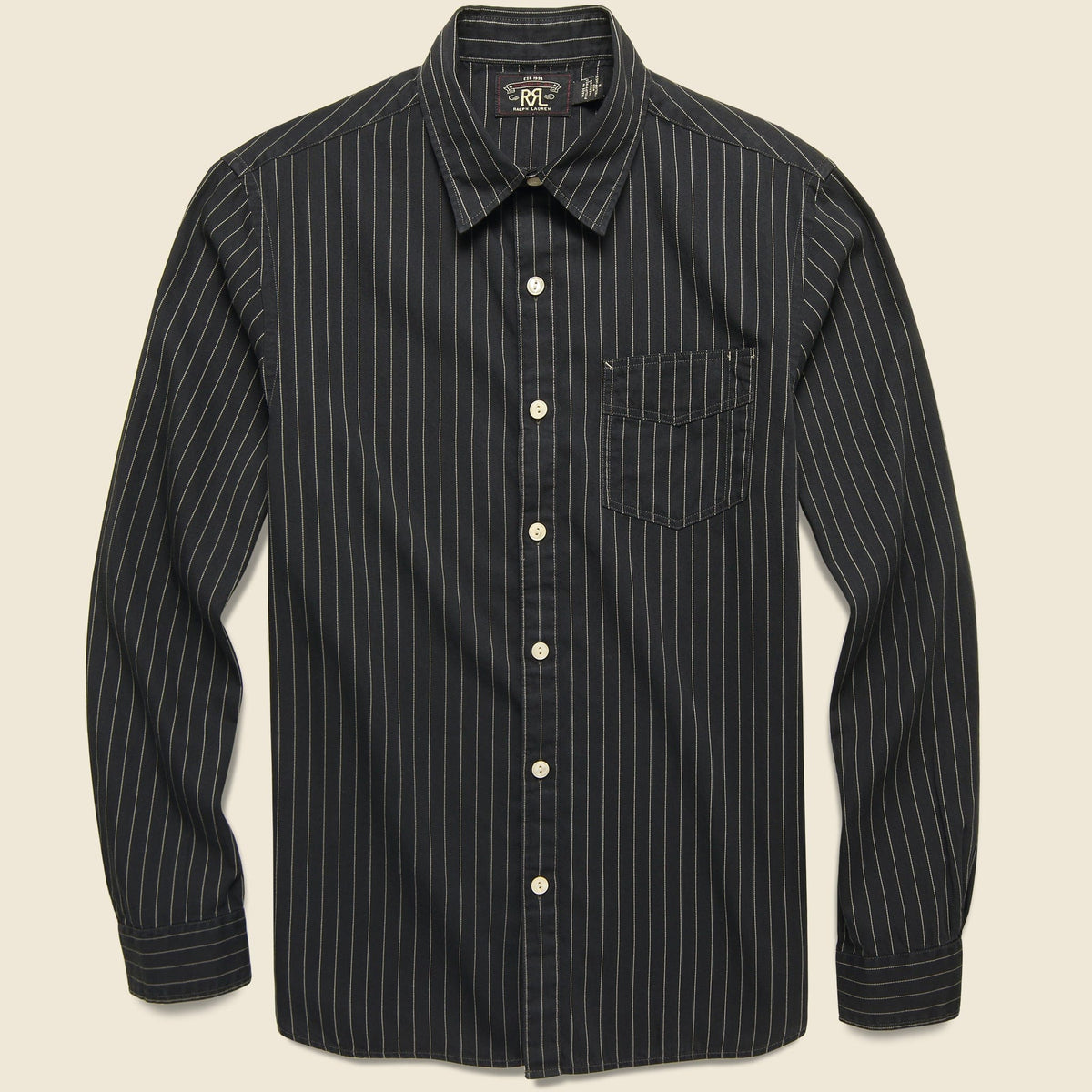 Striped Twill Workshirt - Sulphur Black