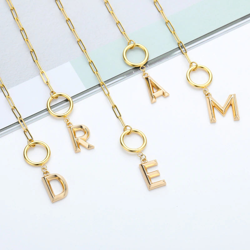 "Sloan" Initial Stainless Steel Necklace