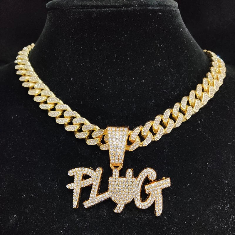 "PLUG" Iced Cuban Link Chain