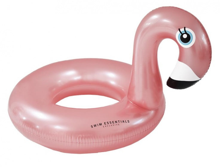 Een evenement hart Wrok Zwemband 100 x 90 cm Flamingo roze
