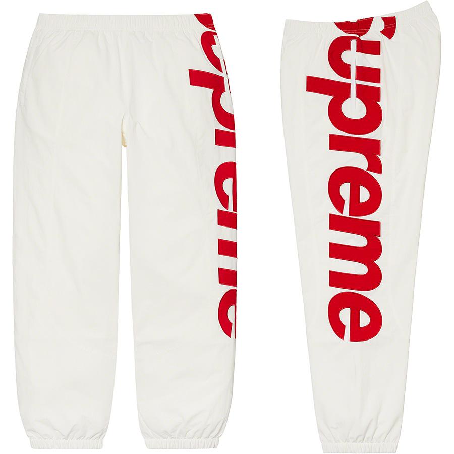 supreme track pants size chart