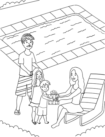family in the pol coloring page
