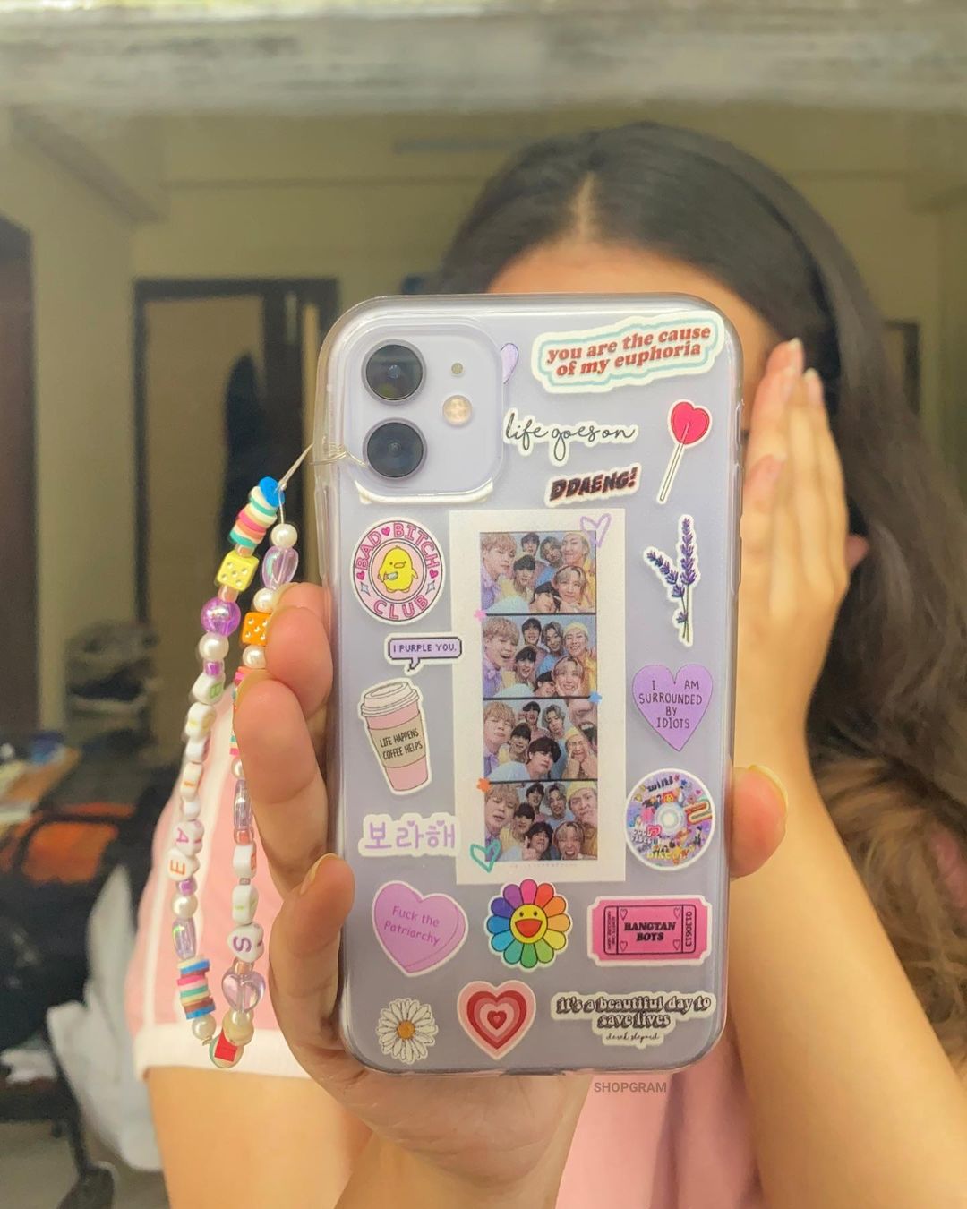 phone case with stickers