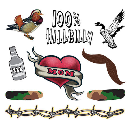 Redneck & Hillbilly Temporary Tattoos Tainted Tats