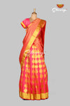 Orange Art Silk Half Saree | Langa Lavani For Girls!!!