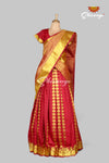 Red Art Silk Half Saree | Langa Lavani For Girls!!!