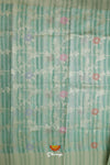 Teal Green Chanderi Floral Saree For Women