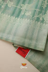 Teal Green Chanderi Floral Saree For Women