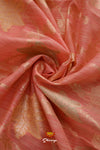 Pink Silk Cotton Banarasi Saree For Women