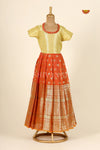 Orange Mango Stream Long Gown For Girls !!! 