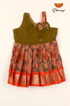 Orange Tissue Lotus Baby Frock For Girls !!!