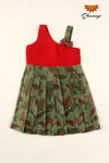 Green Tissue Lotus Baby Frock For Girls !!!