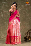 Pongal Colletion - Pink Paisley Peacock Half Saree !!!