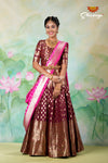 Impressive Brown Banarasi Lehenga