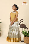 Girls Yellow Lemon Breeze Pavadai Sattai Designs