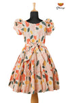 Summer Collection - Yellow Hakoba Floral Frock For Girls !!!