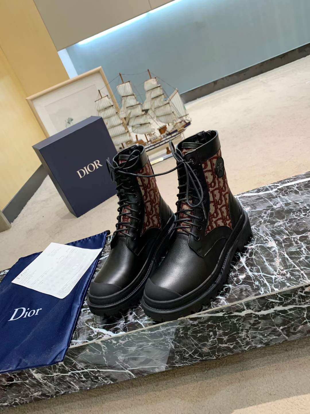 dior oblique boots