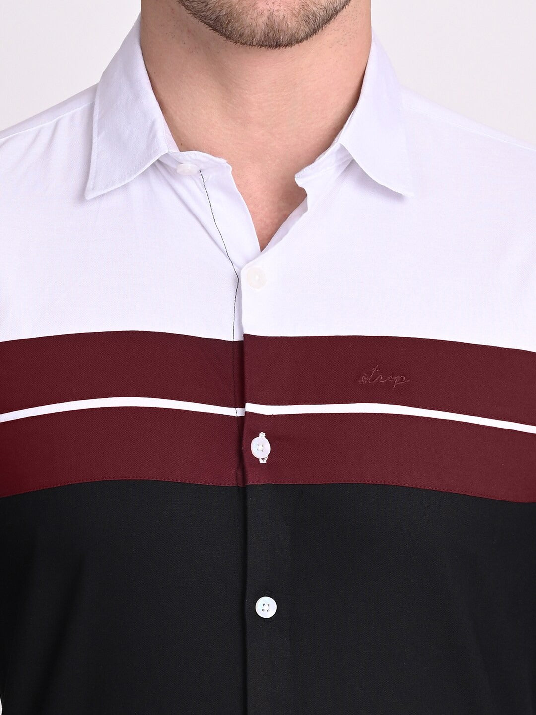 Multicoloured Relaxed Horizontal Stripes Striped Casual Shirt