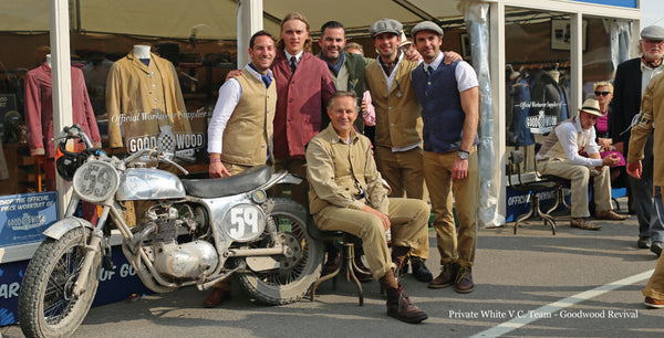Private White VC Team outside their Goodwood Stand