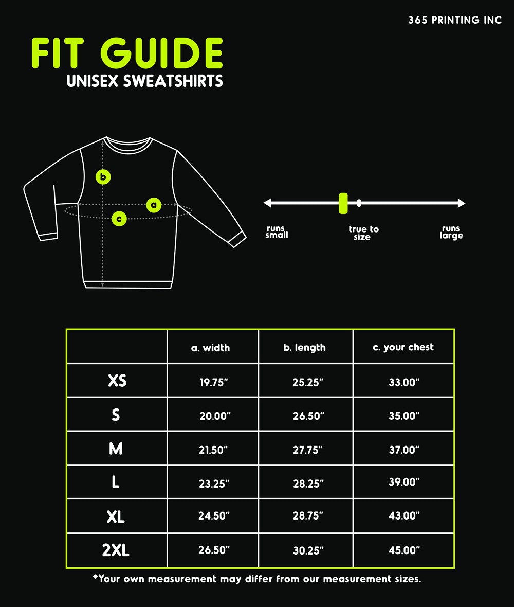 Double Trouble BFF Matching Black Sweatshirts Fit Guide
