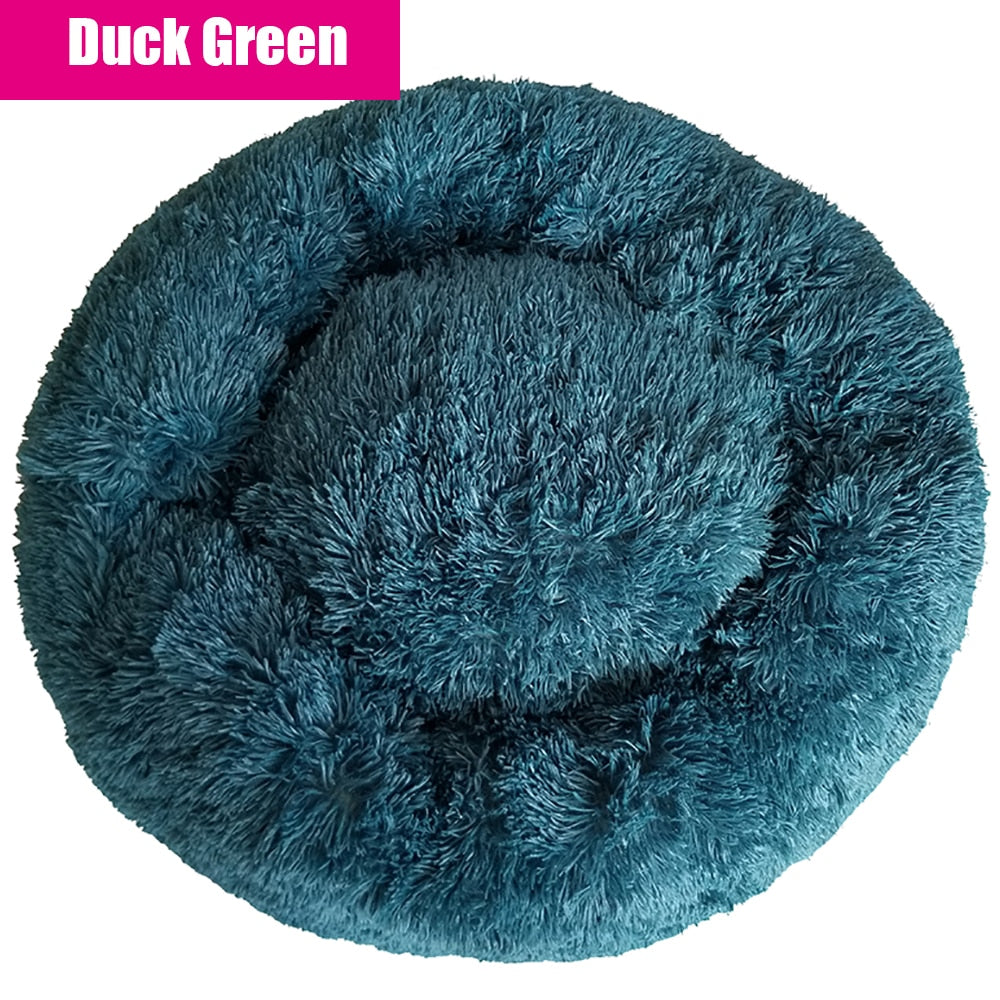 Super Soft Fluffy Plush Luxuriously Warm Round Bed Sofa Dogs Cats Pets - World Store 247