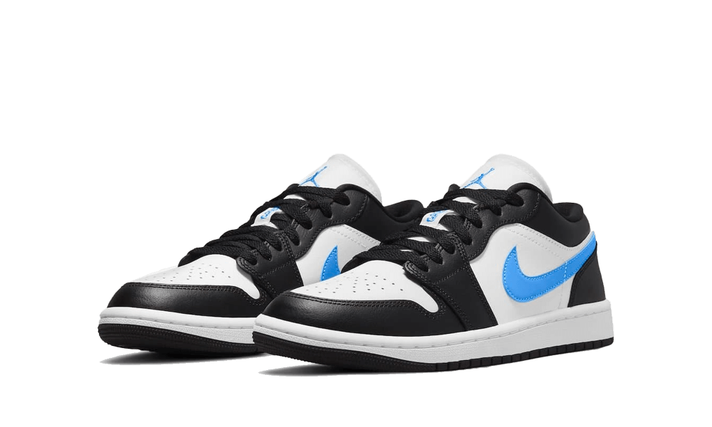 blue and white air jordan 1 low