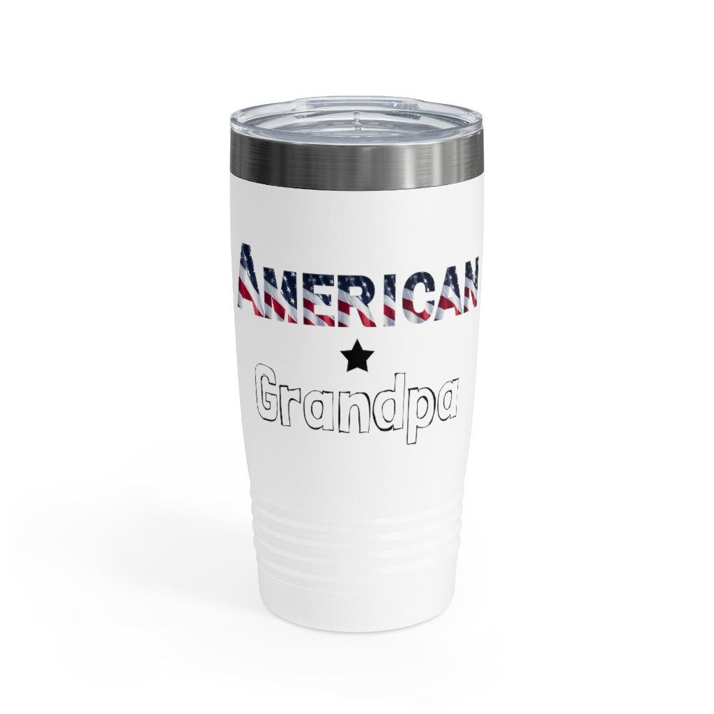 Best Dad Ever American Flag 20oz Coffee Tumbler with Handle Patriotic Dad Gift Father's Day Gift Dad Birthday Gift
