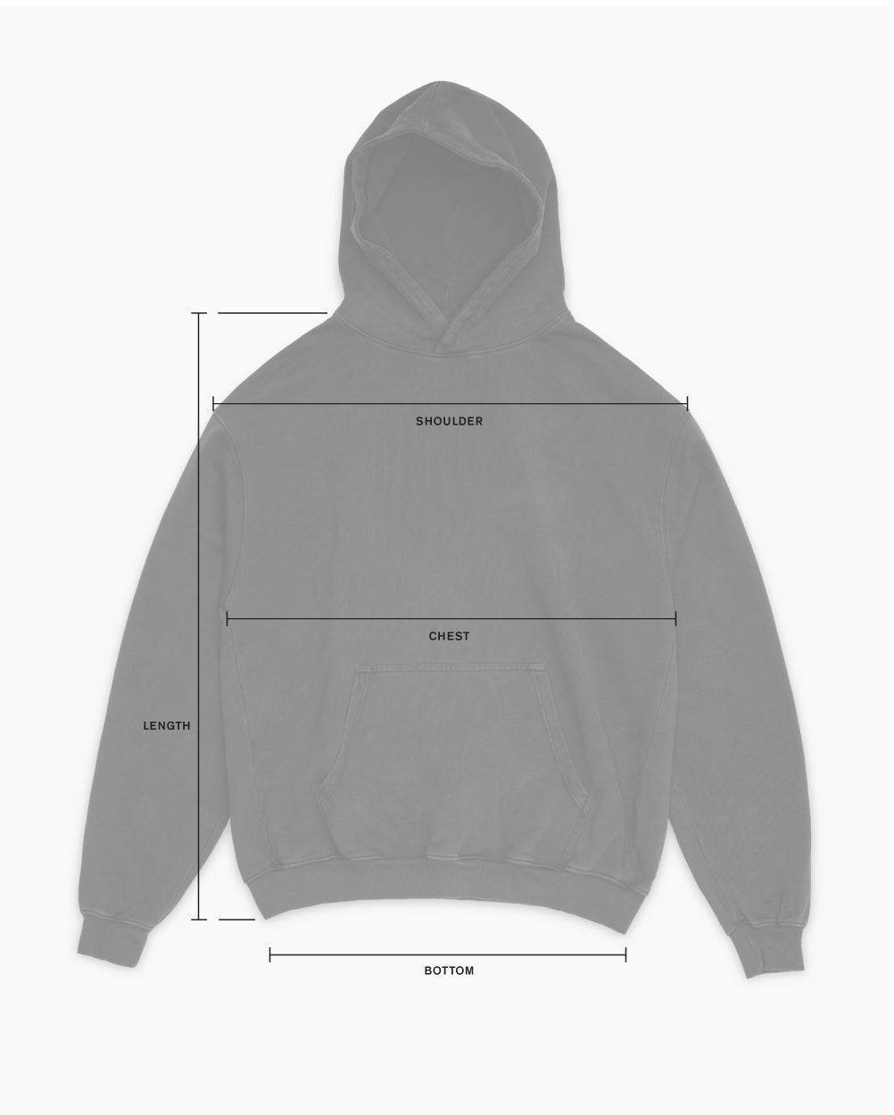 HOODIE SIZE GUIDE