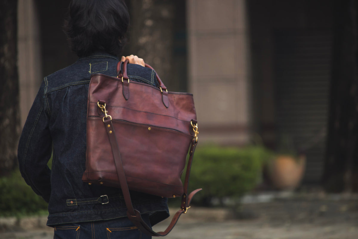 即日発送 LEATHER NELSON 2WAY BAG レザーネルソン2WAYバッグ