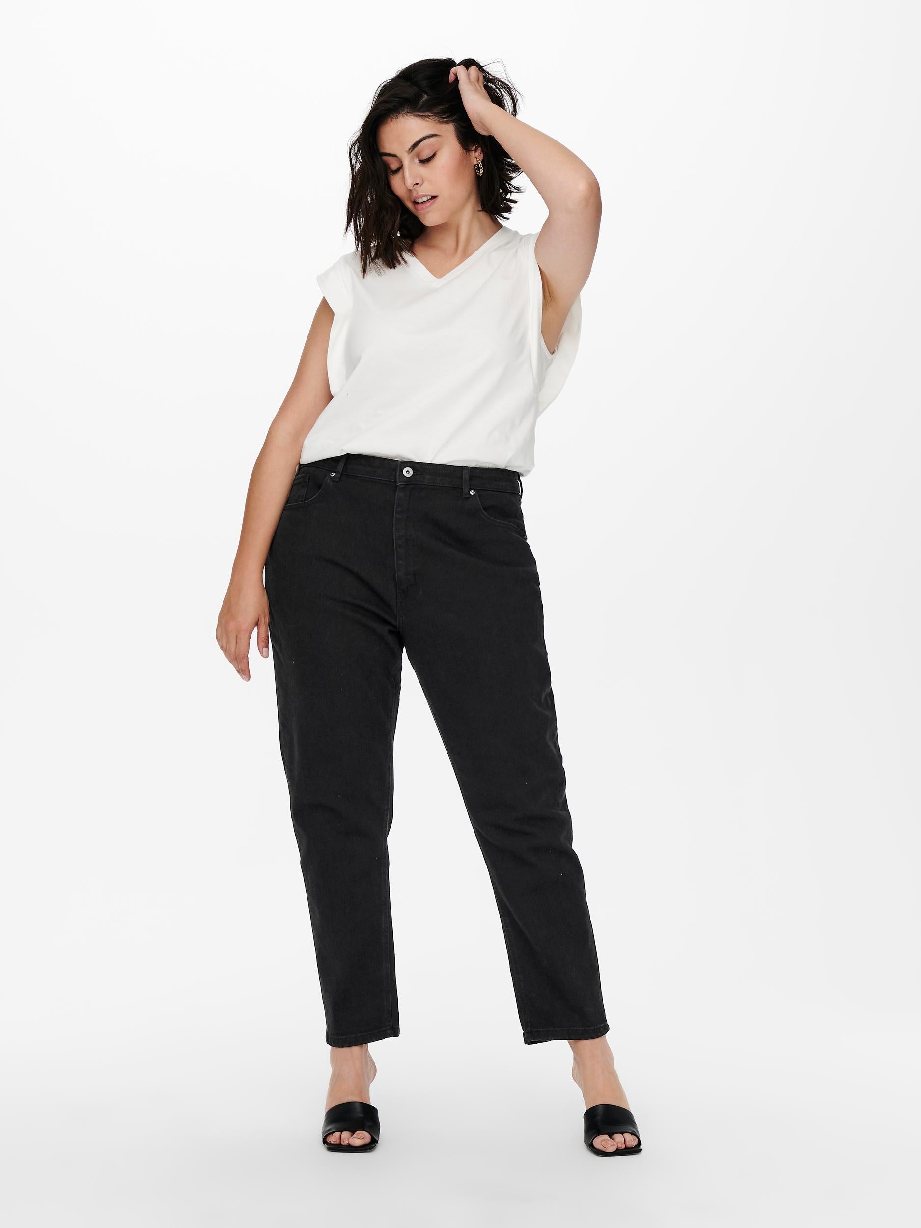 Hvide mom-jeans Vero Moda Curve!