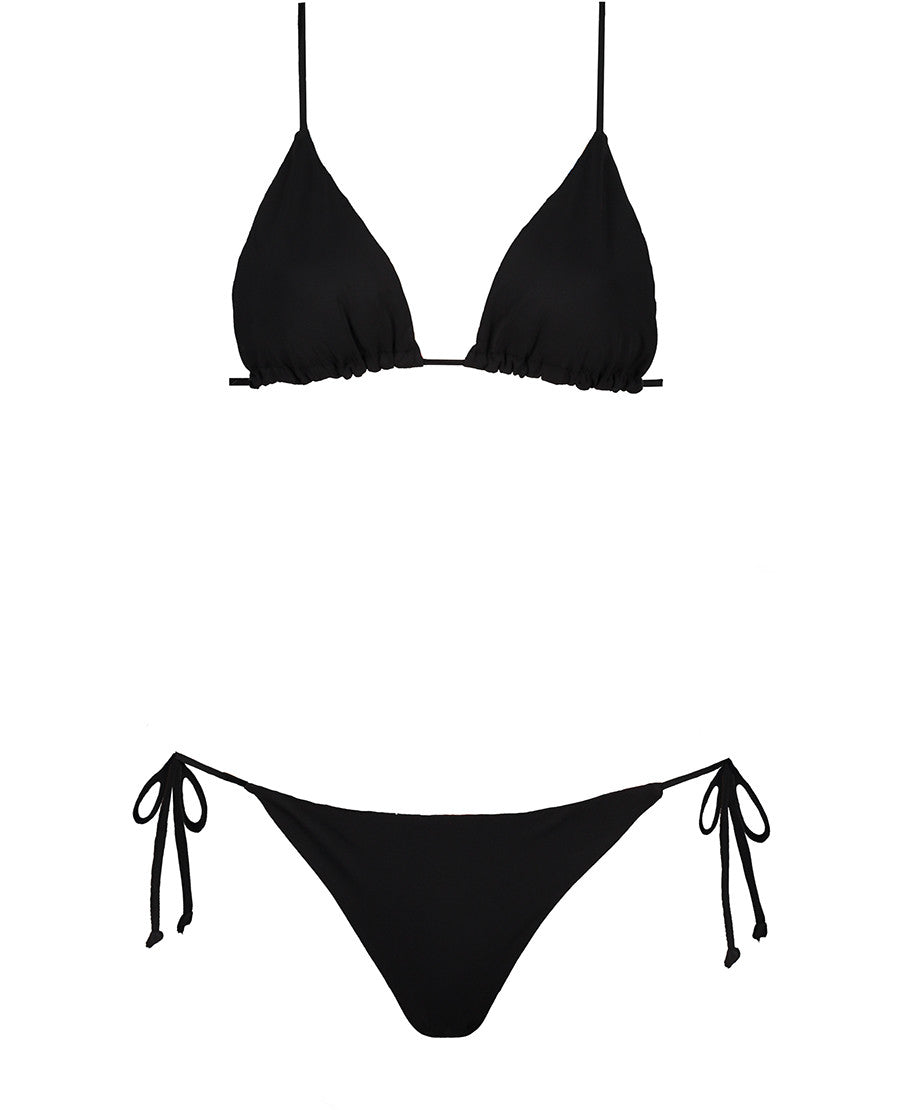 Population Print Reversible String Bikini