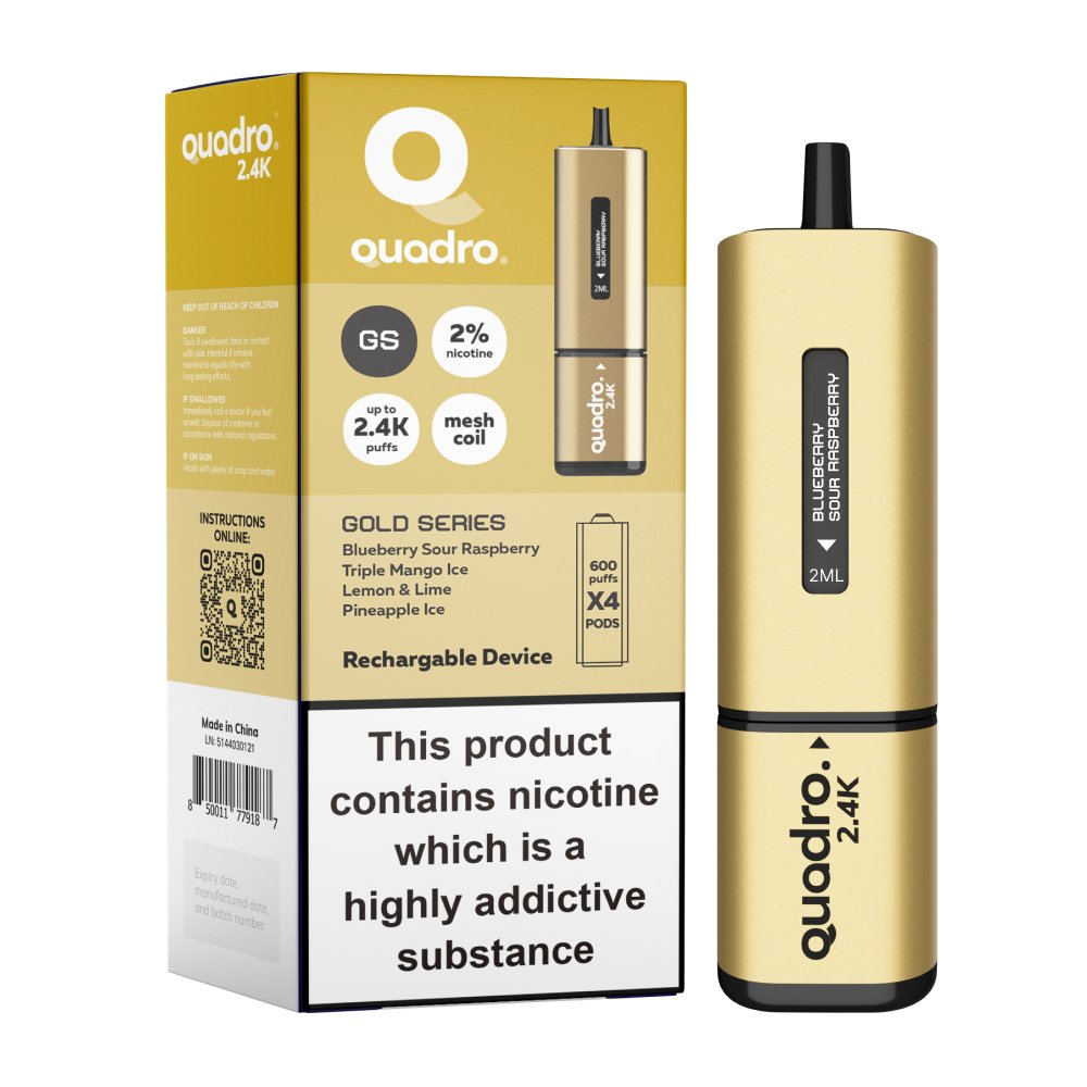 Quadro - Quadro 2400 Puffs 4 in 1 Disposable Vape Device - theno1plugshop