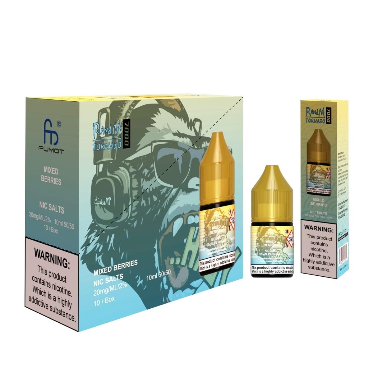 R and M - R and M 7000 Nic Salts 10ml E-liquids - Box of 10 - theno1plugshop