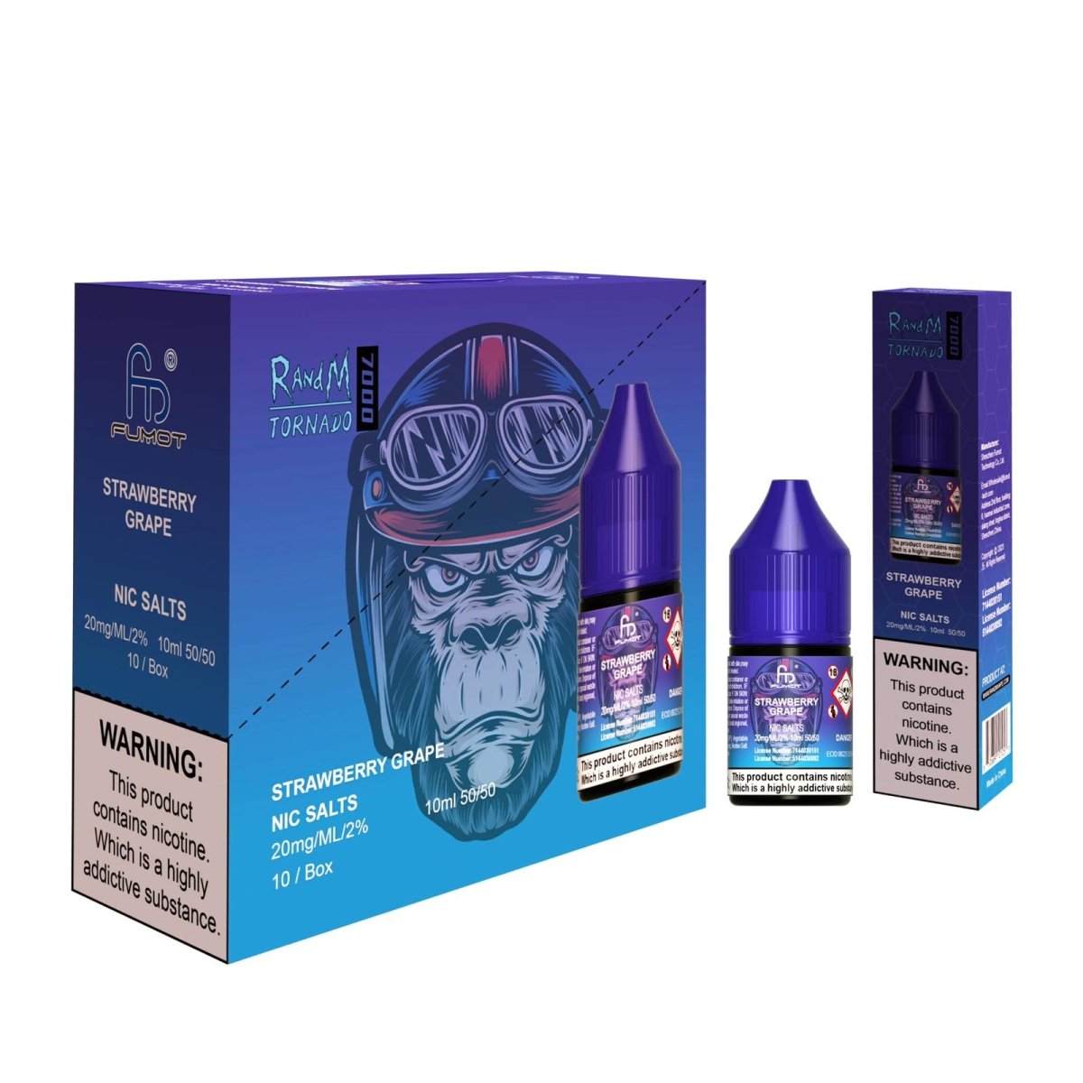 R and M - R and M 7000 Nic Salts 10ml E-liquids - Box of 10 - theno1plugshop