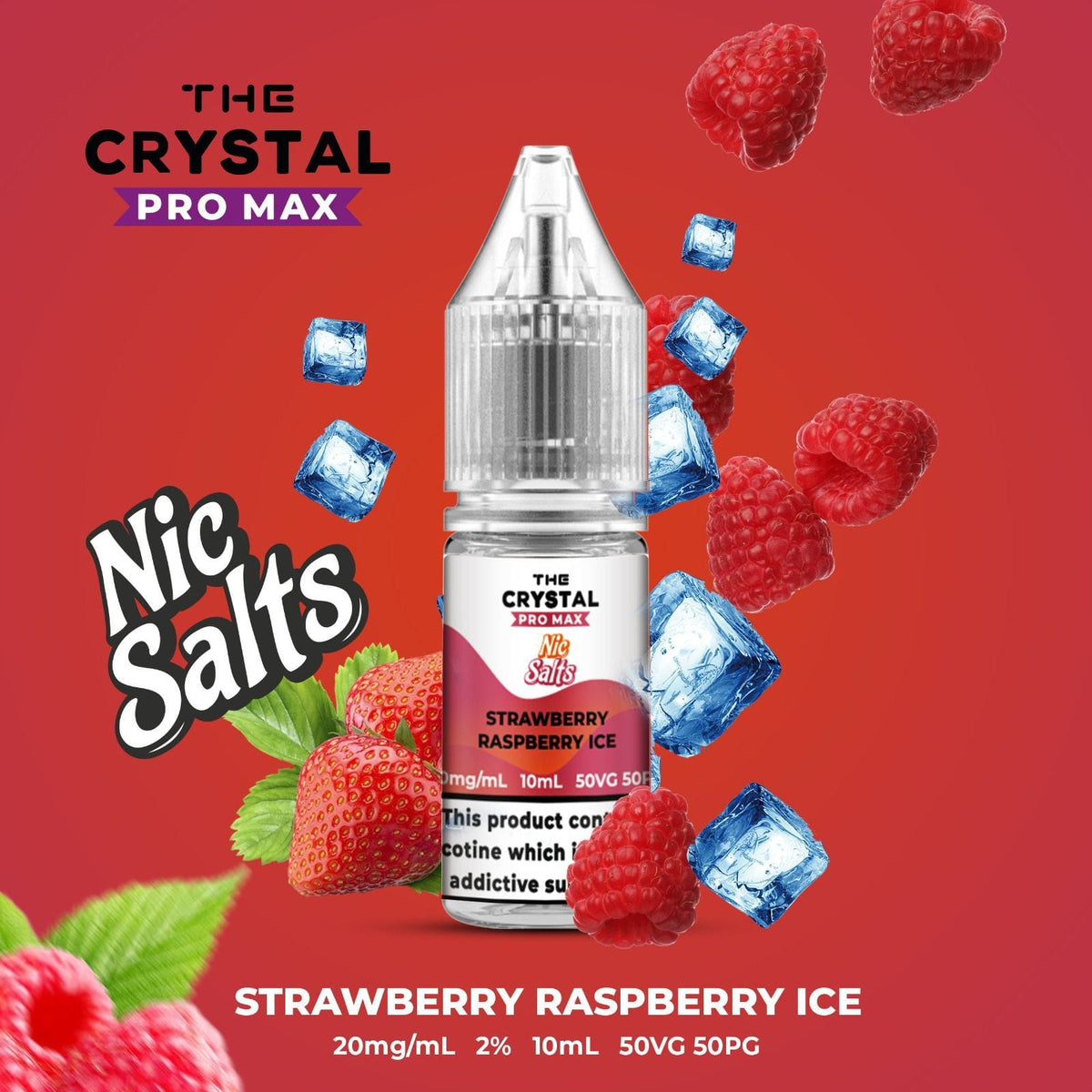 The Crystal Pro Max - The Crystal Pro Max Vape Nic Salts 10ml - Box of 10 - theno1plugshop