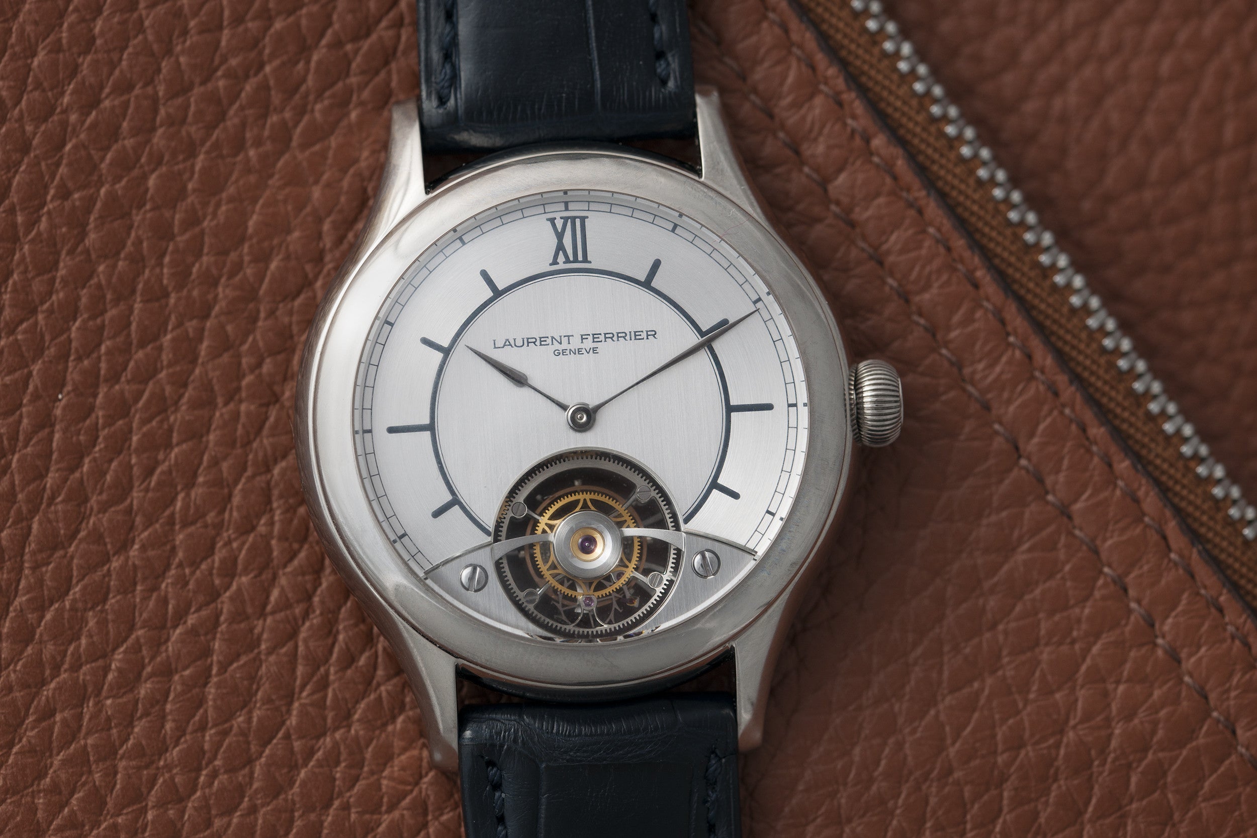 Laurent Ferrier Double Spiral Tourbillon with Sector dial at A Collected Man London