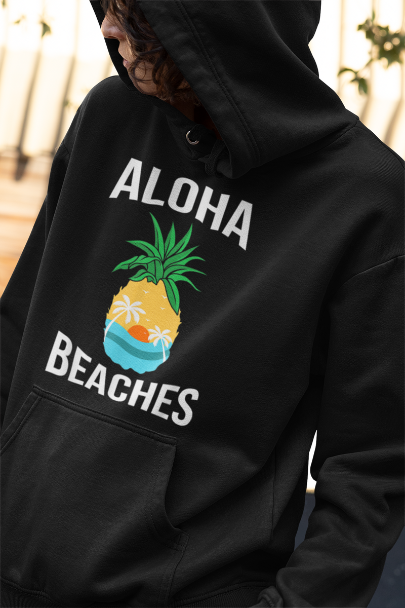CXCDIY Latest Style DIY Aloha Beaches Pineapple Womens Hoodie
