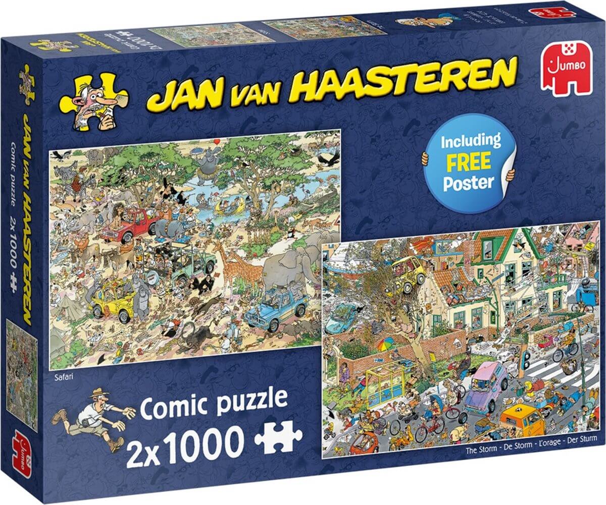 Jan van Haasteren Safari & Storm , 2x1000 stukjes - 19001 - Jumbo | Speldorado
